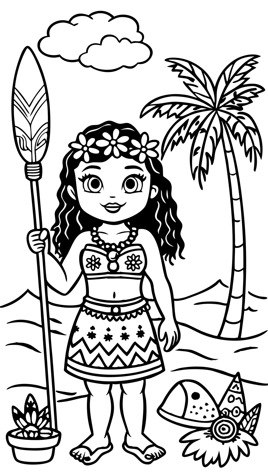 coloriage imprimable gratuit moana